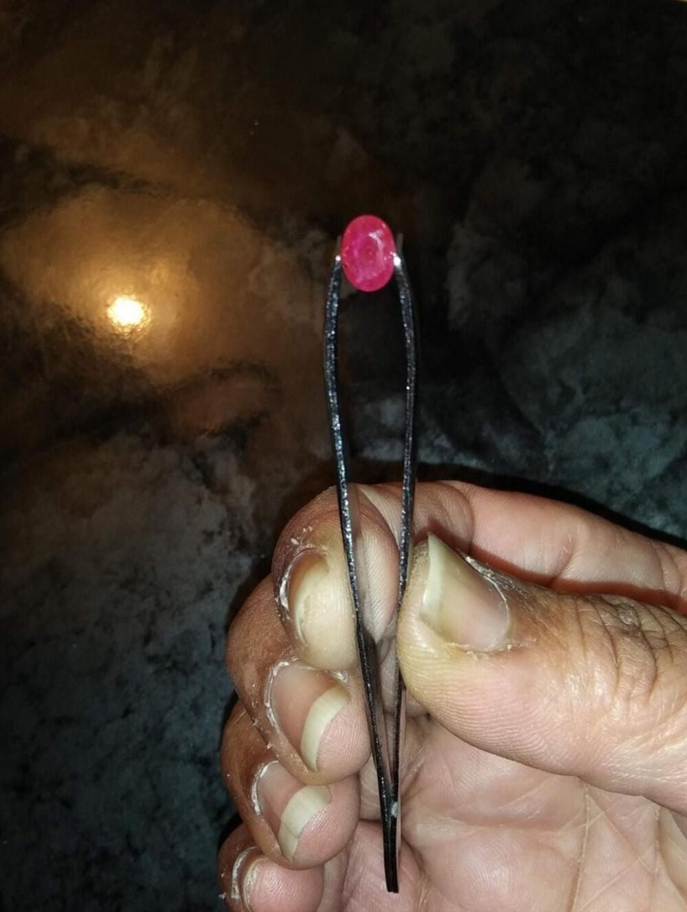 Lab Certified Natural Heat Only .75ct Oval Red Ruby